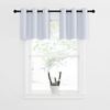 image:imageNICETOWN Kitchen Tiers Curtains for Small Window Bathroom 52 W x 30 L  Peacock Teal Blackout Thermal Insulated Grommet Curtains for Basement Short RV Camper 2 PanelsGreyish White