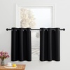 image:imageNICETOWN Kitchen Tiers Curtains for Small Window Bathroom 52 W x 30 L  Peacock Teal Blackout Thermal Insulated Grommet Curtains for Basement Short RV Camper 2 PanelsBlack