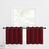 image:imageNICETOWN Kitchen Tiers Curtains for Small Window Bathroom 52 W x 30 L  Peacock Teal Blackout Thermal Insulated Grommet Curtains for Basement Short RV Camper 2 PanelsBurgundy Red