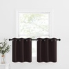 image:imageNICETOWN Kitchen Tiers Curtains for Small Window Bathroom 52 W x 30 L  Peacock Teal Blackout Thermal Insulated Grommet Curtains for Basement Short RV Camper 2 PanelsToffee Brown