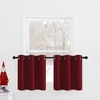 image:imageNICETOWN Kitchen Tiers Curtains for Small Window Bathroom 52 W x 30 L  Peacock Teal Blackout Thermal Insulated Grommet Curtains for Basement Short RV Camper 2 PanelsBurgundy