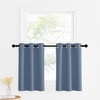 image:imageNICETOWN Kitchen Tiers Curtains for Small Window Bathroom 52 W x 30 L  Peacock Teal Blackout Thermal Insulated Grommet Curtains for Basement Short RV Camper 2 PanelsStone Blue