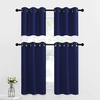 image:imageNICETOWN Kitchen Tiers Curtains for Small Window Bathroom 52 W x 30 L  Peacock Teal Blackout Thermal Insulated Grommet Curtains for Basement Short RV Camper 2 PanelsNavy Blue