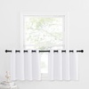 image:imageNICETOWN Kitchen Tiers Curtains for Small Window Bathroom 52 W x 30 L  Peacock Teal Blackout Thermal Insulated Grommet Curtains for Basement Short RV Camper 2 PanelsPure White