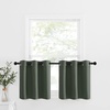 image:imageNICETOWN Kitchen Tiers Curtains for Small Window Bathroom 52 W x 30 L  Peacock Teal Blackout Thermal Insulated Grommet Curtains for Basement Short RV Camper 2 PanelsDark Mallard