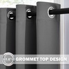 image:imageNICETOWN Kitchen Tiers Curtains for Small Window Bathroom 52 W x 30 L  Peacock Teal Blackout Thermal Insulated Grommet Curtains for Basement Short RV Camper 2 PanelsGrey