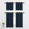 image:imageNICETOWN Kitchen Tiers Curtains for Small Window Bathroom 52 W x 30 L  Peacock Teal Blackout Thermal Insulated Grommet Curtains for Basement Short RV Camper 2 PanelsNavy