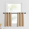 image:imageNICETOWN Kitchen Tiers Curtains for Small Window Bathroom 52 W x 30 L  Peacock Teal Blackout Thermal Insulated Grommet Curtains for Basement Short RV Camper 2 PanelsBiscotti Beige