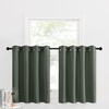 image:imageNICETOWN Kitchen Tiers Curtains for Small Window Bathroom 52 W x 30 L  Peacock Teal Blackout Thermal Insulated Grommet Curtains for Basement Short RV Camper 2 PanelsDark Mallard