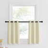 image:imageNICETOWN Kitchen Tiers Curtains for Small Window Bathroom 52 W x 30 L  Peacock Teal Blackout Thermal Insulated Grommet Curtains for Basement Short RV Camper 2 PanelsLight Beige