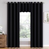 image:imageNICETOWN Kitchen Tiers Curtains for Small Window Bathroom 52 W x 30 L  Peacock Teal Blackout Thermal Insulated Grommet Curtains for Basement Short RV Camper 2 PanelsBlack