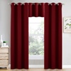 image:imageNICETOWN Kitchen Tiers Curtains for Small Window Bathroom 52 W x 30 L  Peacock Teal Blackout Thermal Insulated Grommet Curtains for Basement Short RV Camper 2 PanelsBurgundy