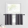 image:imageNICETOWN Kitchen Tiers Curtains for Small Window Bathroom 52 W x 30 L  Peacock Teal Blackout Thermal Insulated Grommet Curtains for Basement Short RV Camper 2 PanelsGrey