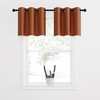image:imageNICETOWN Kitchen Tiers Curtains for Small Window Bathroom 52 W x 30 L  Peacock Teal Blackout Thermal Insulated Grommet Curtains for Basement Short RV Camper 2 PanelsBurnt Orange