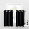 image:imageNICETOWN Kitchen Tiers Curtains for Small Window Bathroom 52 W x 30 L  Peacock Teal Blackout Thermal Insulated Grommet Curtains for Basement Short RV Camper 2 PanelsBlack