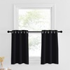 image:imageNICETOWN Kitchen Tiers Curtains for Small Window Bathroom 52 W x 30 L  Peacock Teal Blackout Thermal Insulated Grommet Curtains for Basement Short RV Camper 2 PanelsBlack