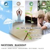 image:imageNICETOWN Kitchen Tiers Curtains for Small Window Bathroom 52 W x 30 L  Peacock Teal Blackout Thermal Insulated Grommet Curtains for Basement Short RV Camper 2 PanelsBiscotti Beige
