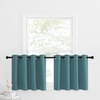 image:imageNICETOWN Kitchen Tiers Curtains for Small Window Bathroom 52 W x 30 L  Peacock Teal Blackout Thermal Insulated Grommet Curtains for Basement Short RV Camper 2 PanelsSea Teal