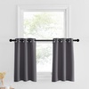 image:imageNICETOWN Kitchen Tiers Curtains for Small Window Bathroom 52 W x 30 L  Peacock Teal Blackout Thermal Insulated Grommet Curtains for Basement Short RV Camper 2 PanelsGrey