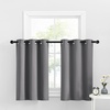 image:imageNICETOWN Kitchen Tiers Curtains for Small Window Bathroom 52 W x 30 L  Peacock Teal Blackout Thermal Insulated Grommet Curtains for Basement Short RV Camper 2 PanelsGrey