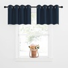 image:imageNICETOWN Kitchen Tiers Curtains for Small Window Bathroom 52 W x 30 L  Peacock Teal Blackout Thermal Insulated Grommet Curtains for Basement Short RV Camper 2 PanelsNavy
