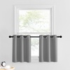 image:imageNICETOWN Kitchen Tiers Curtains for Small Window Bathroom 52 W x 30 L  Peacock Teal Blackout Thermal Insulated Grommet Curtains for Basement Short RV Camper 2 PanelsSilver Grey