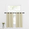 image:imageNICETOWN Kitchen Tiers Curtains for Small Window Bathroom 52 W x 30 L  Peacock Teal Blackout Thermal Insulated Grommet Curtains for Basement Short RV Camper 2 PanelsLight Beige