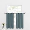 image:imageNICETOWN Kitchen Tiers Curtains for Small Window Bathroom 52 W x 30 L  Peacock Teal Blackout Thermal Insulated Grommet Curtains for Basement Short RV Camper 2 PanelsGreyish Blue