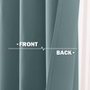 image:imageNICETOWN Kitchen Tiers Curtains for Small Window Bathroom 52 W x 30 L  Peacock Teal Blackout Thermal Insulated Grommet Curtains for Basement Short RV Camper 2 PanelsGreyish Blue