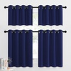 image:imageNICETOWN Kitchen Tiers Curtains for Small Window Bathroom 52 W x 30 L  Peacock Teal Blackout Thermal Insulated Grommet Curtains for Basement Short RV Camper 2 PanelsNavy Blue