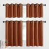 image:imageNICETOWN Kitchen Tiers Curtains for Small Window Bathroom 52 W x 30 L  Peacock Teal Blackout Thermal Insulated Grommet Curtains for Basement Short RV Camper 2 PanelsBurnt Orange
