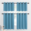 image:imageNICETOWN Kitchen Tiers Curtains for Small Window Bathroom 52 W x 30 L  Peacock Teal Blackout Thermal Insulated Grommet Curtains for Basement Short RV Camper 2 PanelsTeal Blue