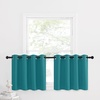 image:imageNICETOWN Kitchen Tiers Curtains for Small Window Bathroom 52 W x 30 L  Peacock Teal Blackout Thermal Insulated Grommet Curtains for Basement Short RV Camper 2 PanelsPeacock Teal