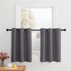 image:imageNICETOWN Kitchen Tiers Curtains for Small Window Bathroom 52 W x 30 L  Peacock Teal Blackout Thermal Insulated Grommet Curtains for Basement Short RV Camper 2 PanelsGrey