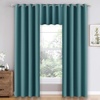 image:imageNICETOWN Kitchen Tiers Curtains for Small Window Bathroom 52 W x 30 L  Peacock Teal Blackout Thermal Insulated Grommet Curtains for Basement Short RV Camper 2 PanelsSea Teal