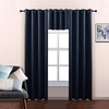 image:imageNICETOWN Kitchen Tiers Curtains for Small Window Bathroom 52 W x 30 L  Peacock Teal Blackout Thermal Insulated Grommet Curtains for Basement Short RV Camper 2 Panels1 Panel  Navy