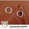 image:imageNICETOWN Kitchen Tiers Curtains for Small Window Bathroom 52 W x 30 L  Peacock Teal Blackout Thermal Insulated Grommet Curtains for Basement Short RV Camper 2 PanelsBurnt Orange