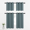 image:imageNICETOWN Kitchen Tiers Curtains for Small Window Bathroom 52 W x 30 L  Peacock Teal Blackout Thermal Insulated Grommet Curtains for Basement Short RV Camper 2 PanelsGreyish Blue