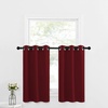 image:imageNICETOWN Kitchen Tiers Curtains for Small Window Bathroom 52 W x 30 L  Peacock Teal Blackout Thermal Insulated Grommet Curtains for Basement Short RV Camper 2 PanelsBurgundy Red