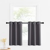 image:imageNICETOWN Kitchen Tiers Curtains for Small Window Bathroom 52 W x 30 L  Peacock Teal Blackout Thermal Insulated Grommet Curtains for Basement Short RV Camper 2 PanelsGrey