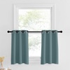 image:imageNICETOWN Kitchen Tiers Curtains for Small Window Bathroom 52 W x 30 L  Peacock Teal Blackout Thermal Insulated Grommet Curtains for Basement Short RV Camper 2 PanelsGreyish Blue