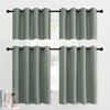 image:imageNICETOWN Kitchen Tiers Curtains for Small Window Bathroom 52 W x 30 L  Peacock Teal Blackout Thermal Insulated Grommet Curtains for Basement Short RV Camper 2 PanelsGreyish Green