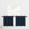 image:imageNICETOWN Kitchen Tiers Curtains for Small Window Bathroom 52 W x 30 L  Peacock Teal Blackout Thermal Insulated Grommet Curtains for Basement Short RV Camper 2 PanelsNavy