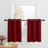 image:imageNICETOWN Kitchen Tiers Curtains for Small Window Bathroom 52 W x 30 L  Peacock Teal Blackout Thermal Insulated Grommet Curtains for Basement Short RV Camper 2 PanelsBurgundy Red