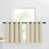 image:imageNICETOWN Kitchen Tiers Curtains for Small Window Bathroom 52 W x 30 L  Peacock Teal Blackout Thermal Insulated Grommet Curtains for Basement Short RV Camper 2 PanelsLight Beige