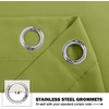 image:imageNICETOWN Kitchen Tiers Curtains for Small Window Bathroom 52 W x 30 L  Peacock Teal Blackout Thermal Insulated Grommet Curtains for Basement Short RV Camper 2 PanelsFresh Green