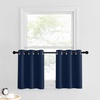 image:imageNICETOWN Kitchen Tiers Curtains for Small Window Bathroom 52 W x 30 L  Peacock Teal Blackout Thermal Insulated Grommet Curtains for Basement Short RV Camper 2 PanelsNavy