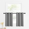 image:imageNICETOWN Kitchen Tiers Curtains for Small Window Bathroom 52 W x 30 L  Peacock Teal Blackout Thermal Insulated Grommet Curtains for Basement Short RV Camper 2 PanelsSilver Grey