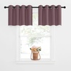 image:imageNICETOWN Kitchen Tiers Curtains for Small Window Bathroom 52 W x 30 L  Peacock Teal Blackout Thermal Insulated Grommet Curtains for Basement Short RV Camper 2 PanelsDry Rose