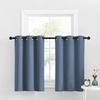 image:imageNICETOWN Kitchen Tiers Curtains for Small Window Bathroom 52 W x 30 L  Peacock Teal Blackout Thermal Insulated Grommet Curtains for Basement Short RV Camper 2 PanelsStone Blue